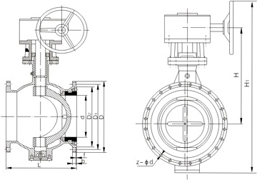 Inconel600偏心半球閥結構示意圖