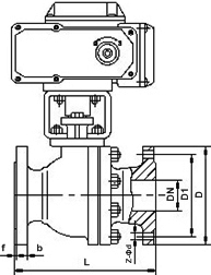 不銹鋼電動球閥結構示意圖