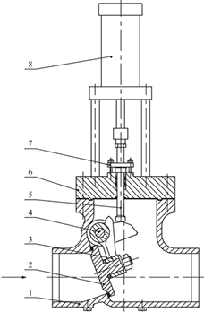 電站抽汽止回閥結(jié)構(gòu)示意圖